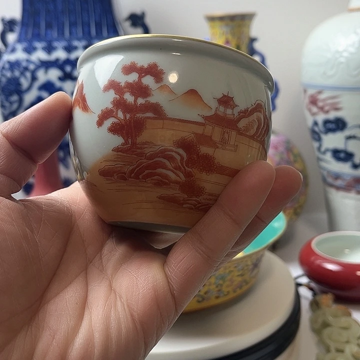 摆件凯珐琅彩釉 缸杯