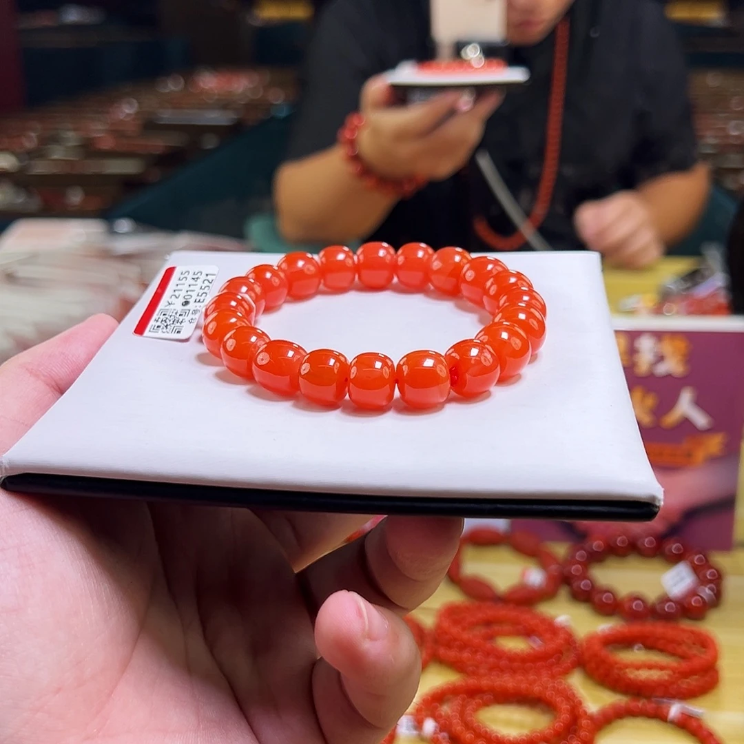 南红玛瑙未镶嵌手链12mm