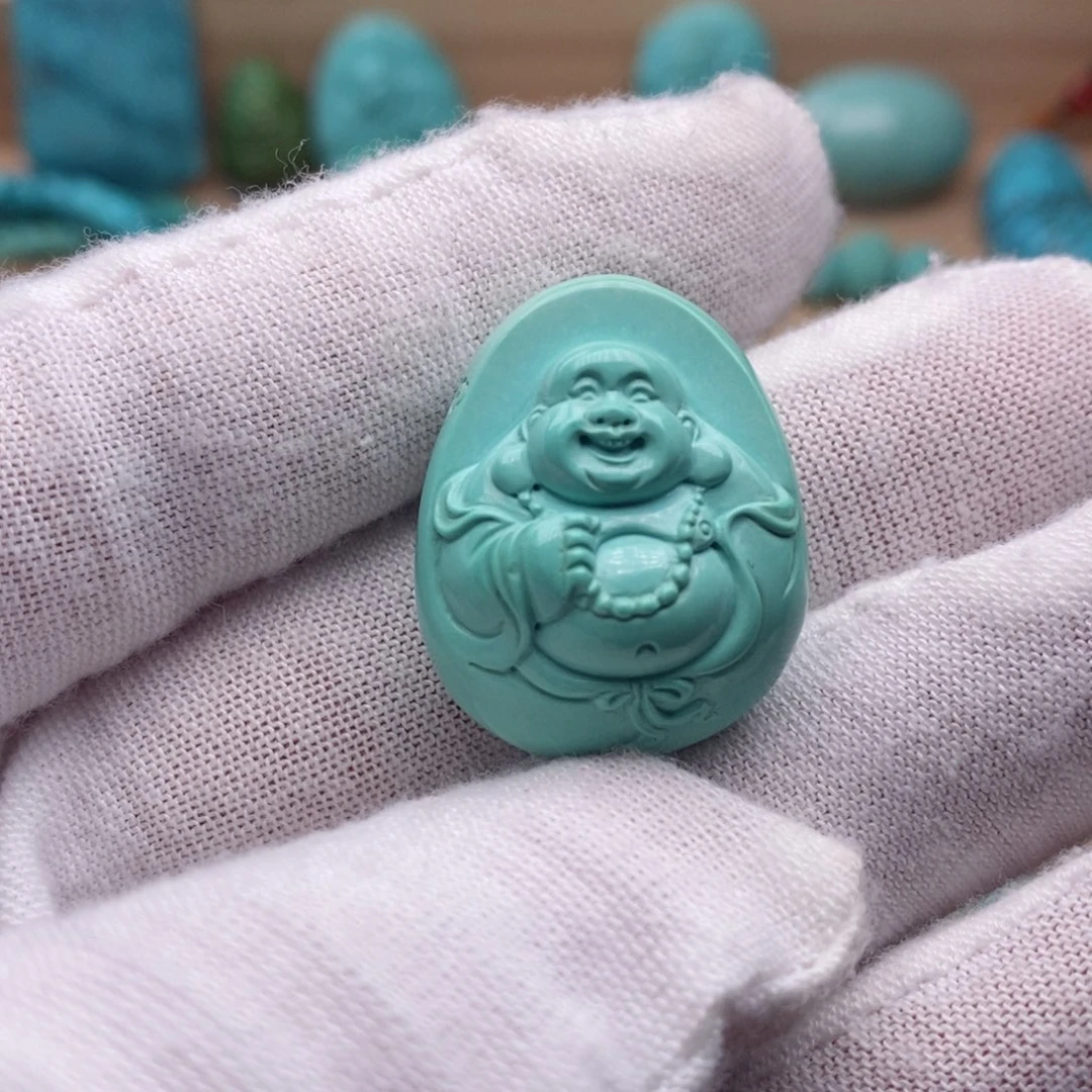 绿松石未镶嵌挂件