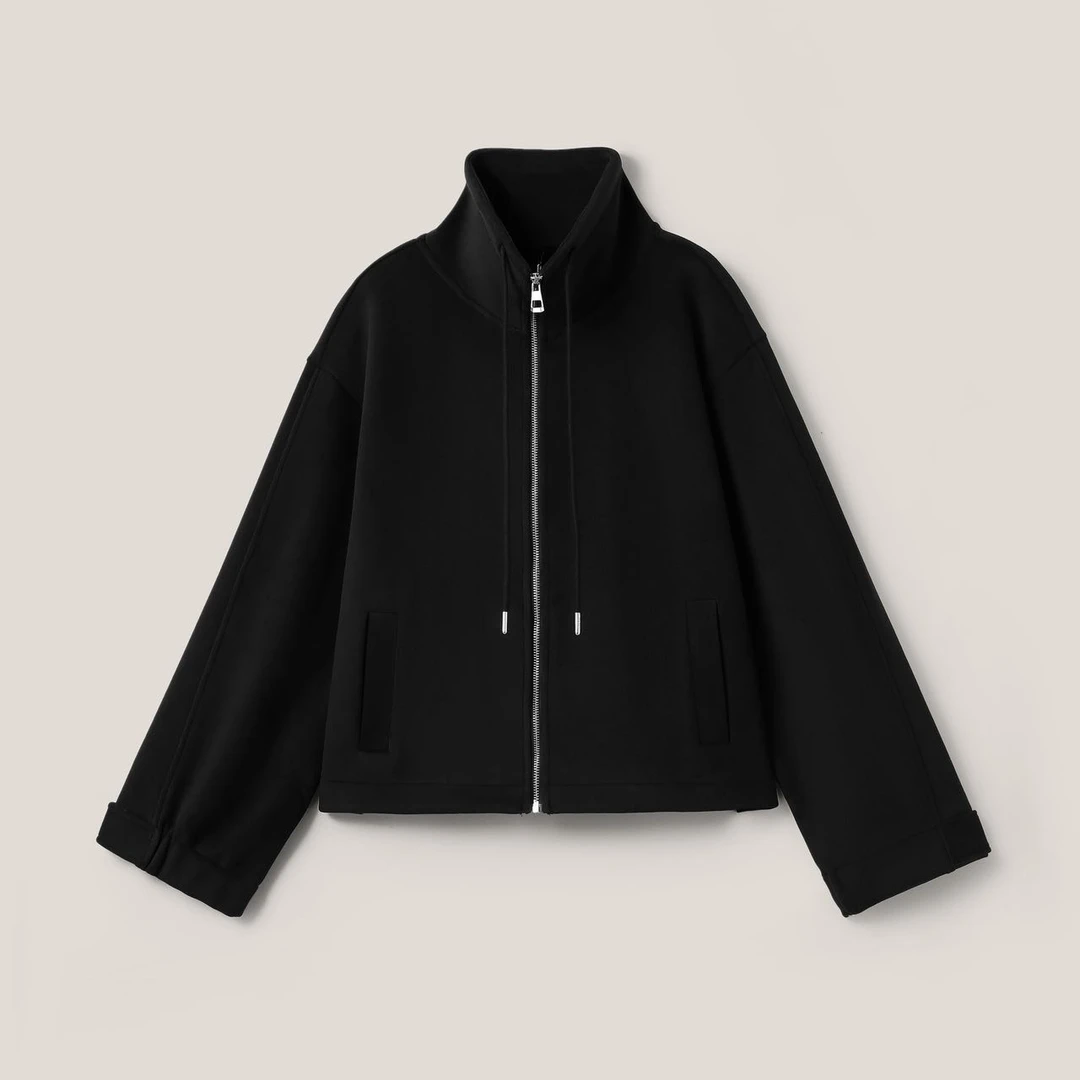 美得很 高级定制款！宽松立领拉链卫衣外套女SS23212