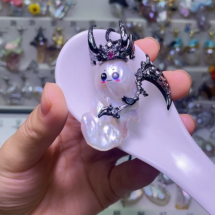 卡***卡淡水珍珠合金颈饰04