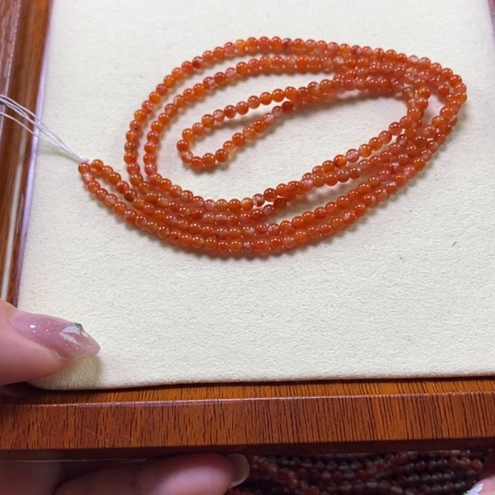 南红玛瑙未镶嵌手链3mm