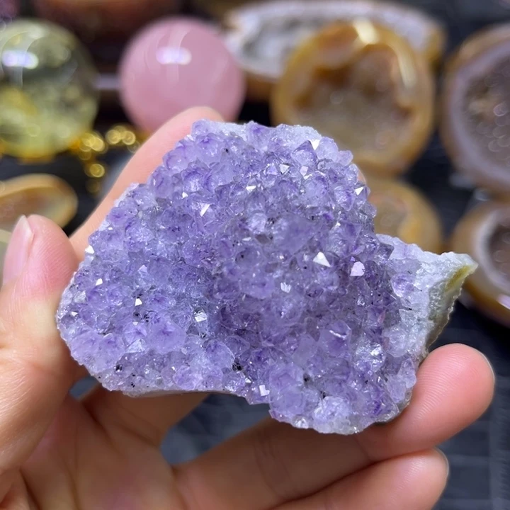 未镶嵌发饰水晶仙女紫花球