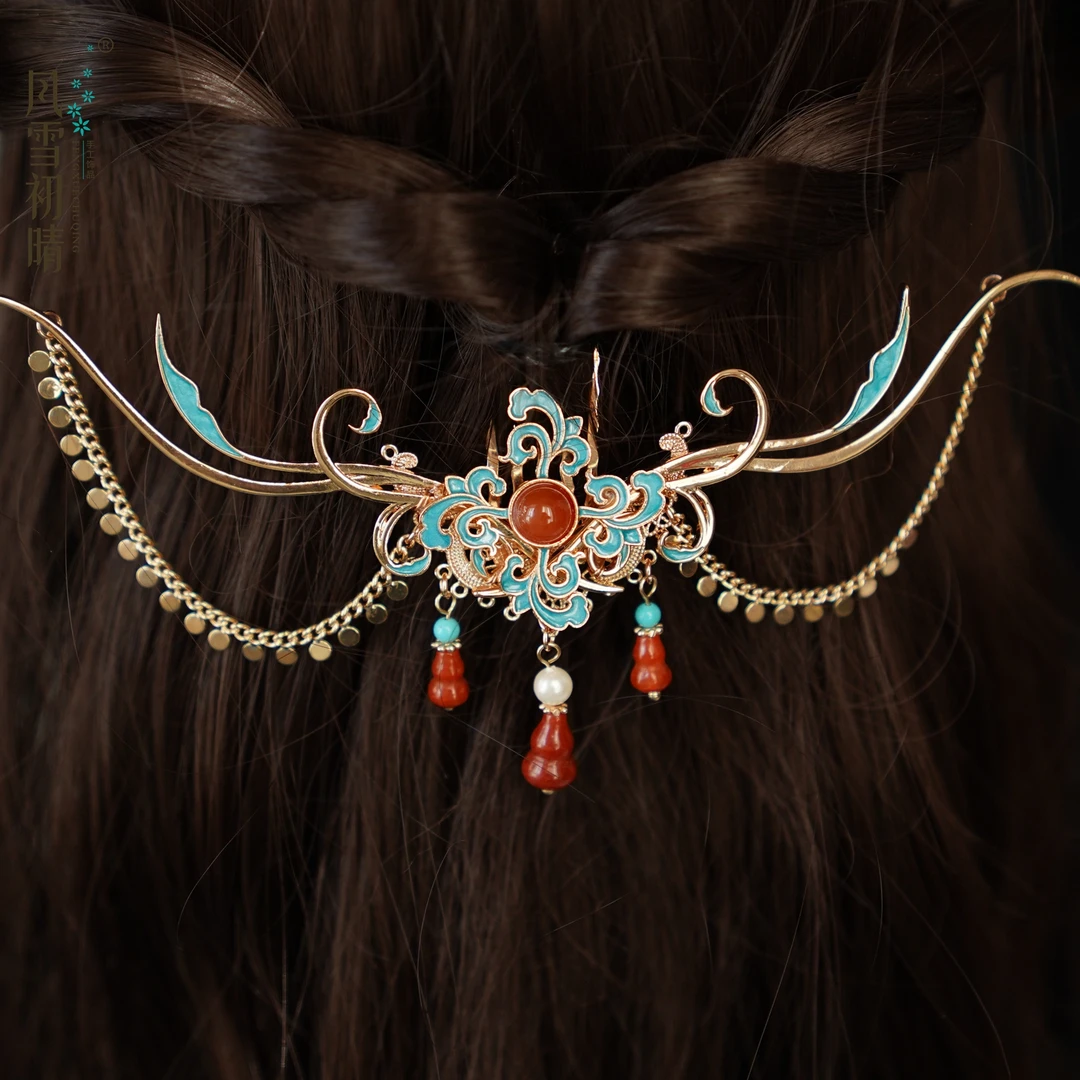 风雪初晴梳影‌大发梳发簪百搭复古国风古风简约超仙气