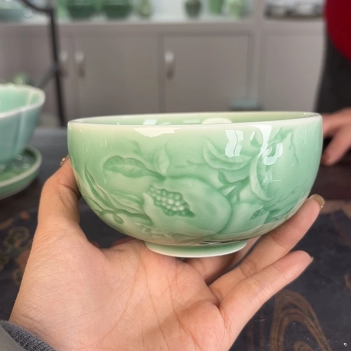 龙泉云间青瓷小米茶器