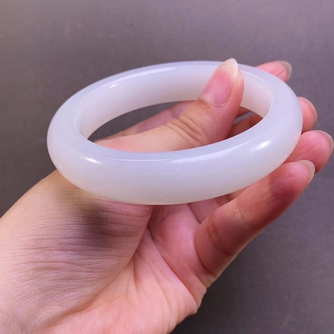 和田玉手镯未镶嵌飘***6