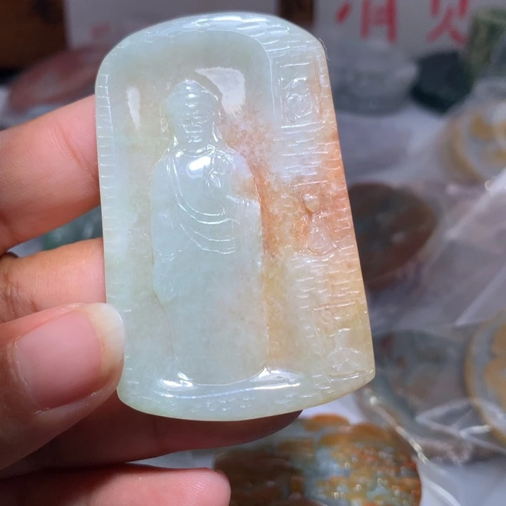 翡翠未镶嵌颈饰保真天然A货翡翠