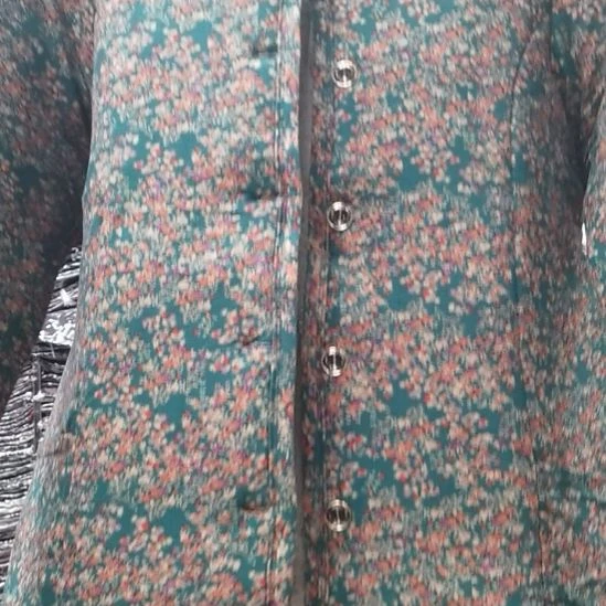 背心2X小碎花绿色棉袄