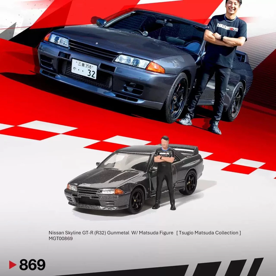 【即将到货】MINIGT 1:64 尼桑GTR R32 869号 合金汽车模型