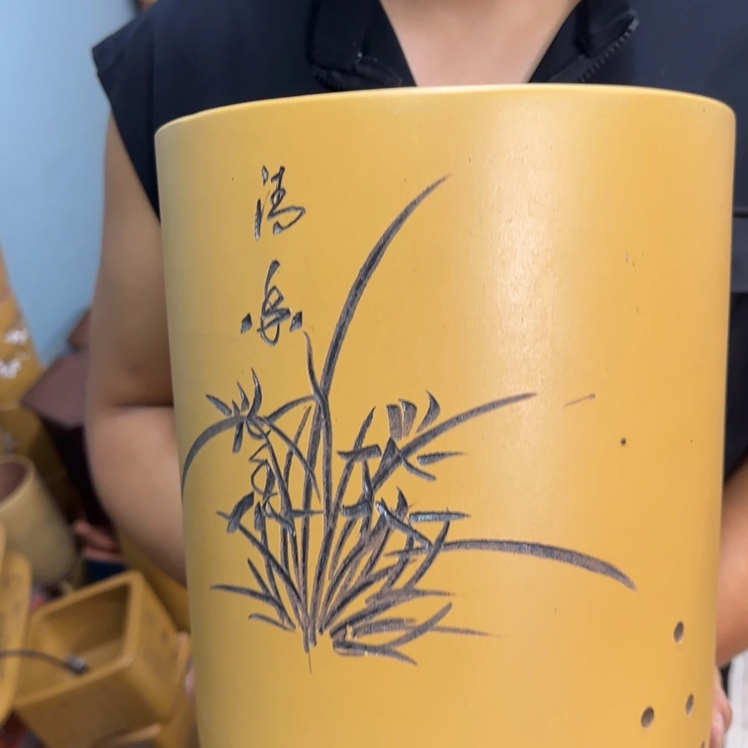 紫砂花盆口径17.22口径