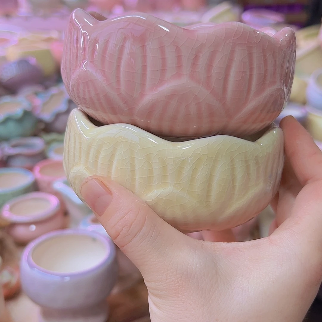 陶瓷花盆当场满12包邮