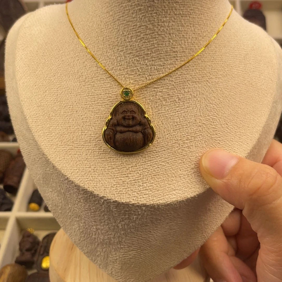 木质类子*涵佛公脖挂吊坠一套