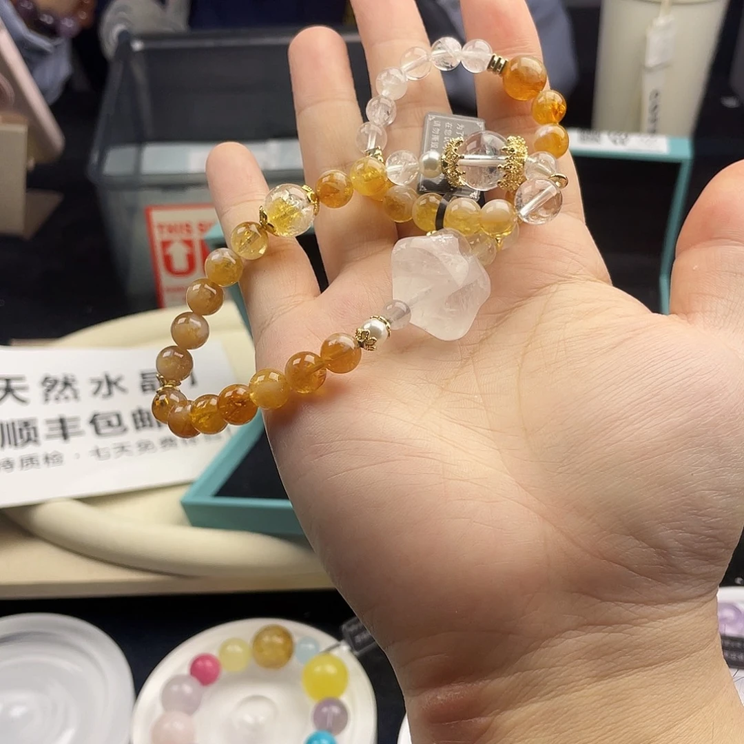 水晶手链银S925镶嵌