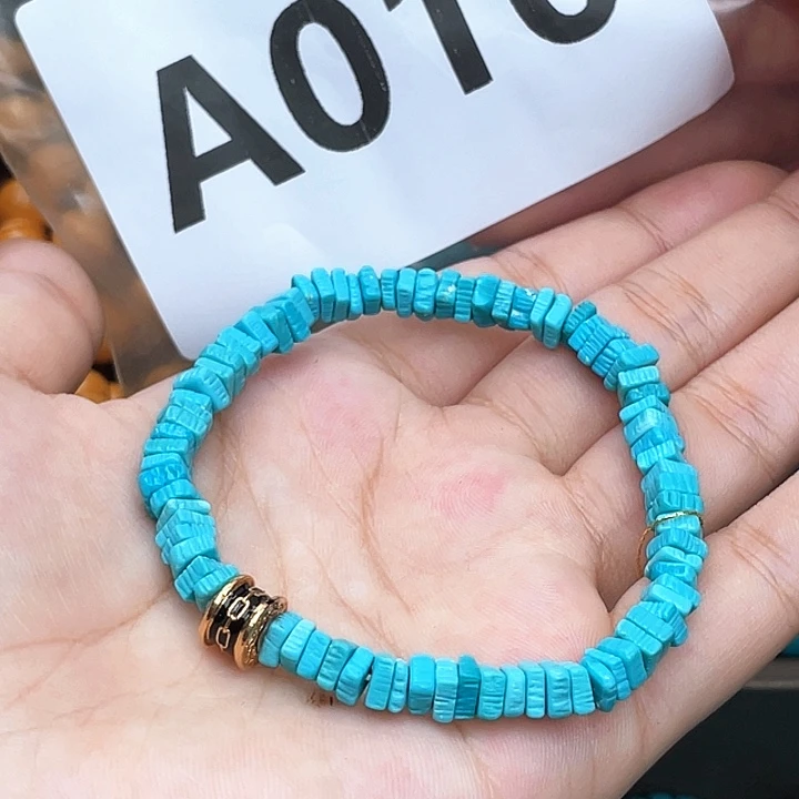 绿松石珠宝奇石18K金镶嵌