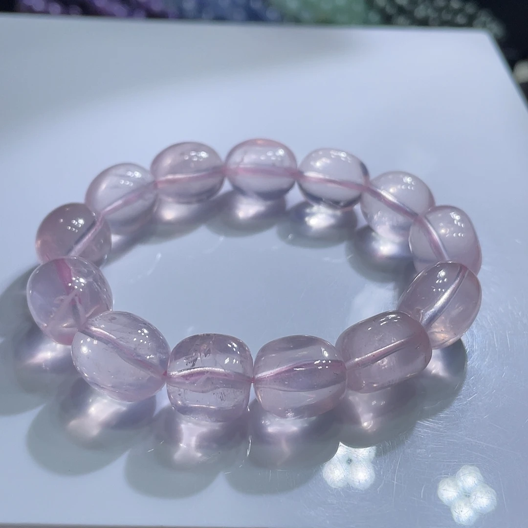 水晶手链未镶嵌粉晶糖豆58元