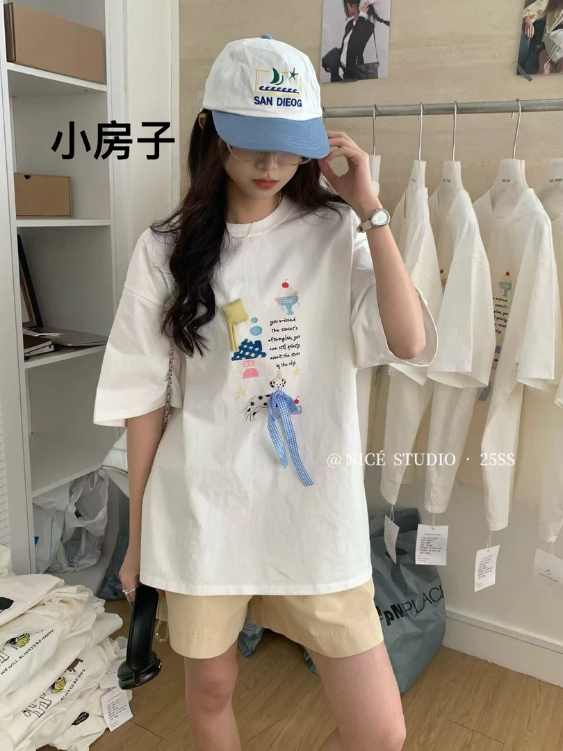 奶思家#08028夏季福利高品质卡通短袖上衣