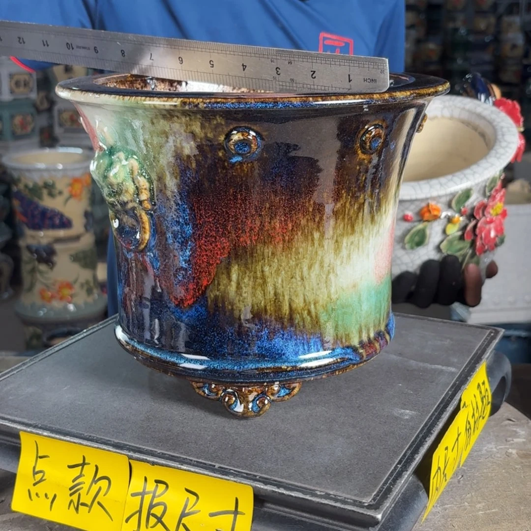 一风堂石湾花盆 内20*17