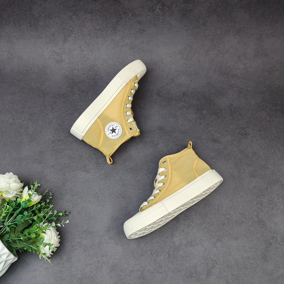 2025夏季新款平底镂空网状时尚百搭高帮女小白鞋板鞋-666-1