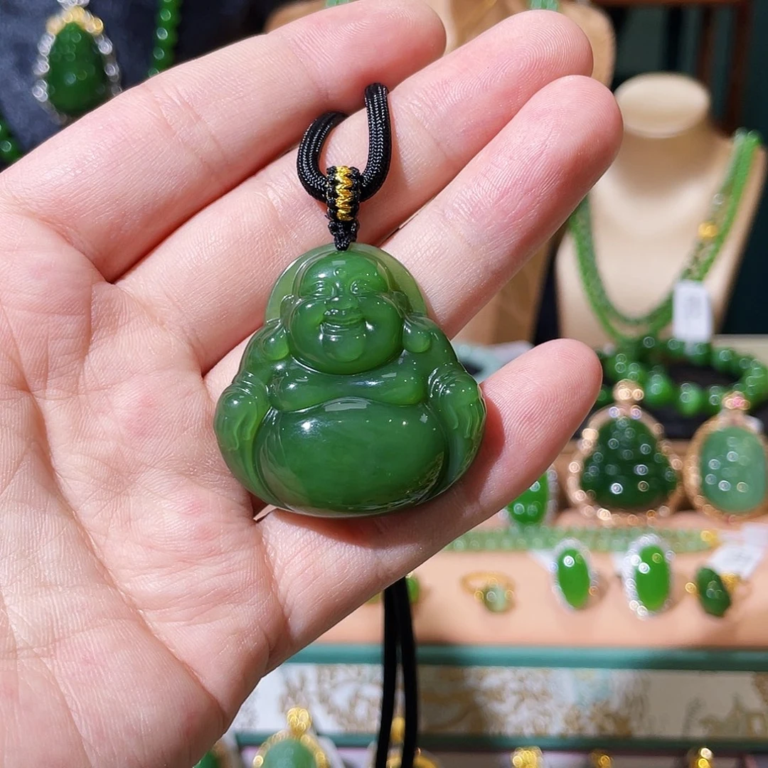 用***4和田玉（碧玉）未镶嵌吊坠(不含链)