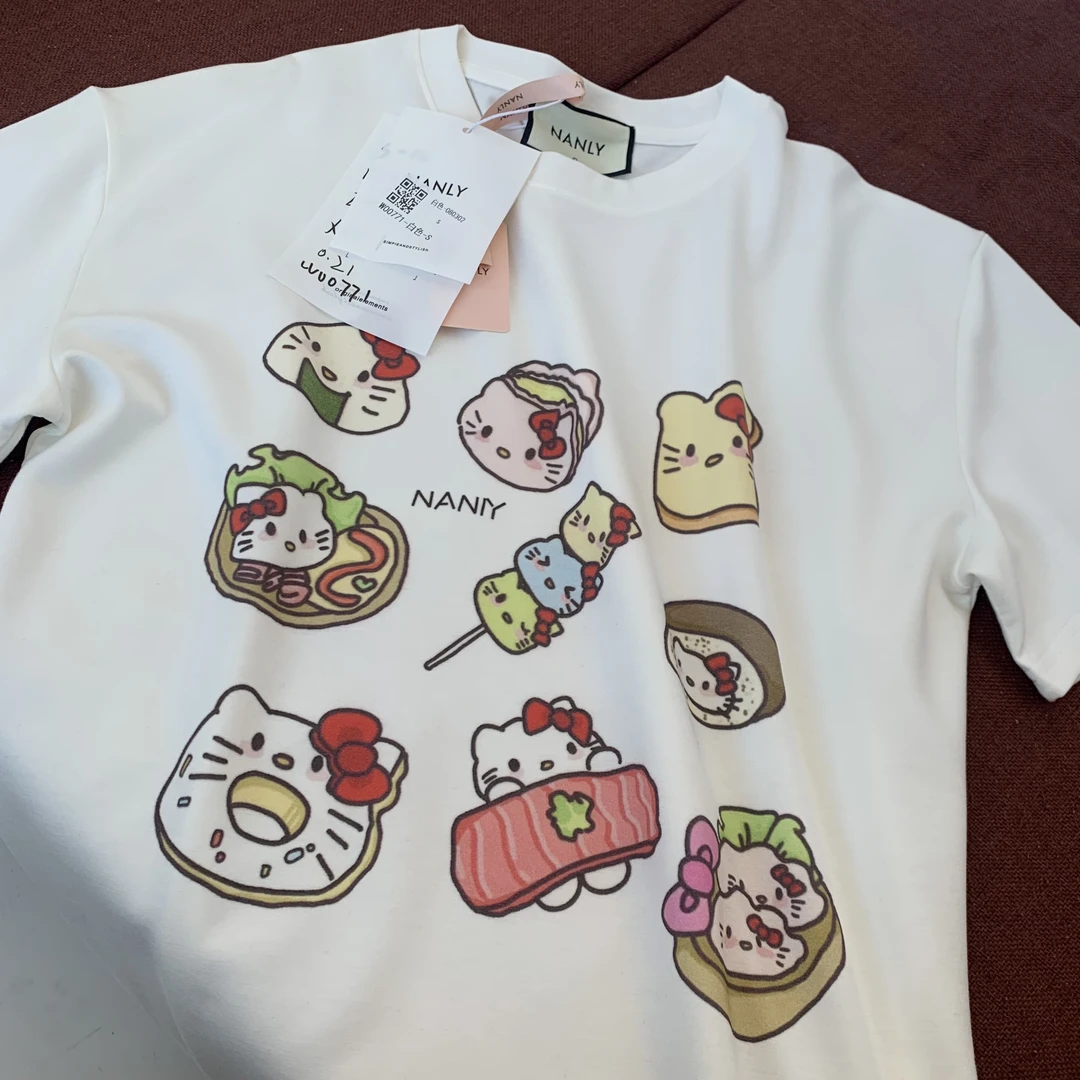 W00771百搭休闲动漫卡通印花T恤