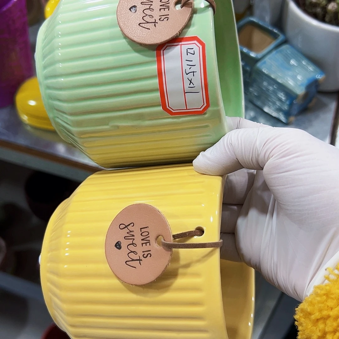 有孔，外贸尾单陶瓷花盆凑单10米包邮