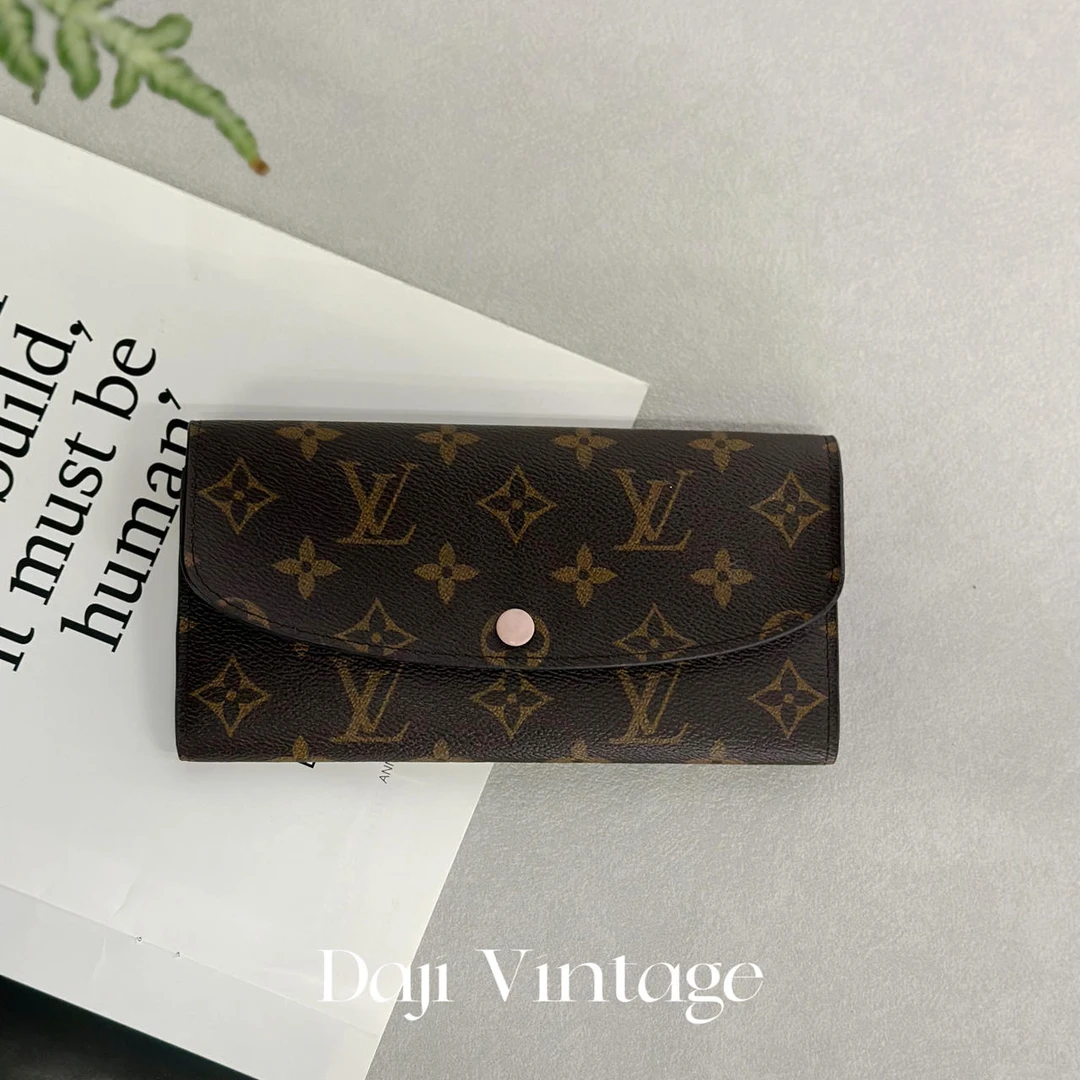 95新 LouisVuitton/路易威登 大吉中古/lv路易威登老花粉豆豆钱包