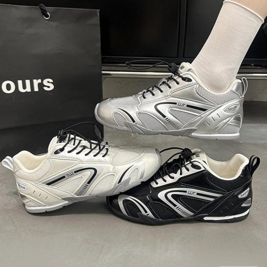 精灵风夏季增高4CM透气德训鞋时尚休闲鞋情侣精致女鞋欧若赛车鞋