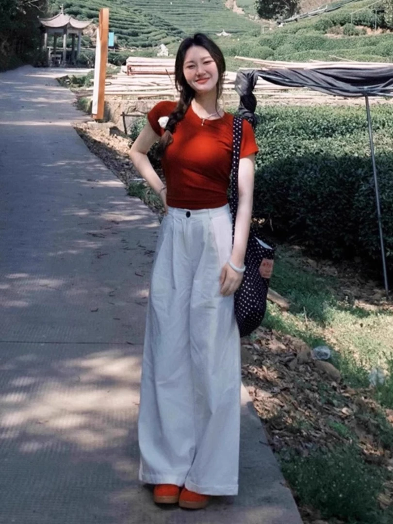 夏装多巴胺搭配一整套时尚减龄韩系茶系穿搭小个子别致甜辣套装裙