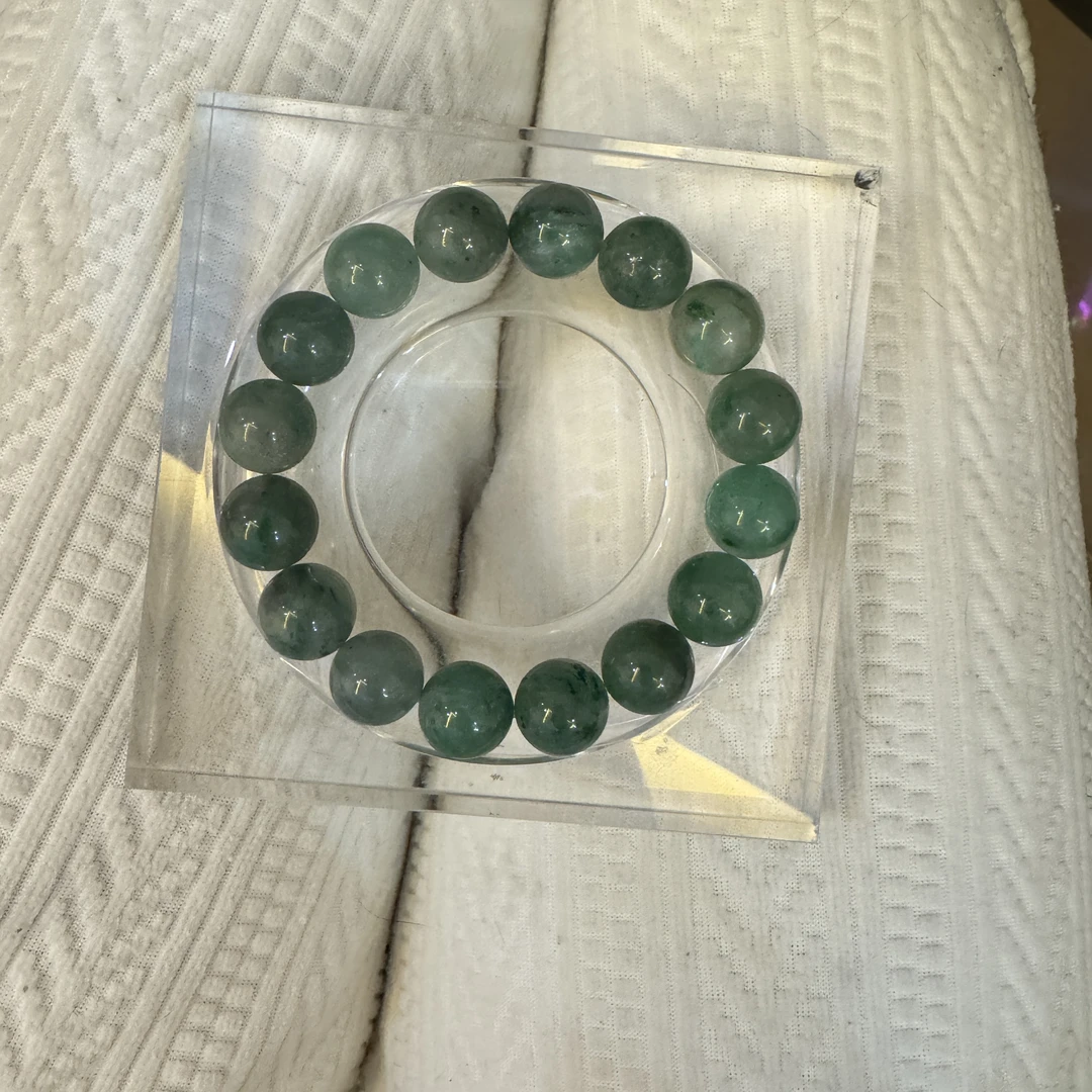 {绿手串福利}成品高品质珠子水晶手作