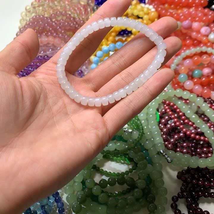 和田玉手链未镶嵌宇*