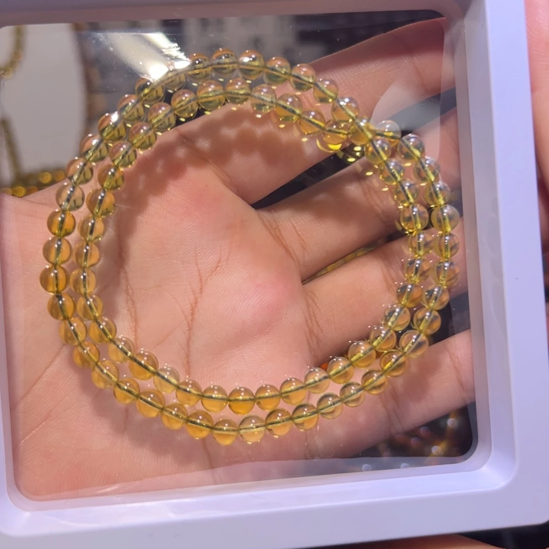 未镶嵌颈饰琥珀5mm双圈手串