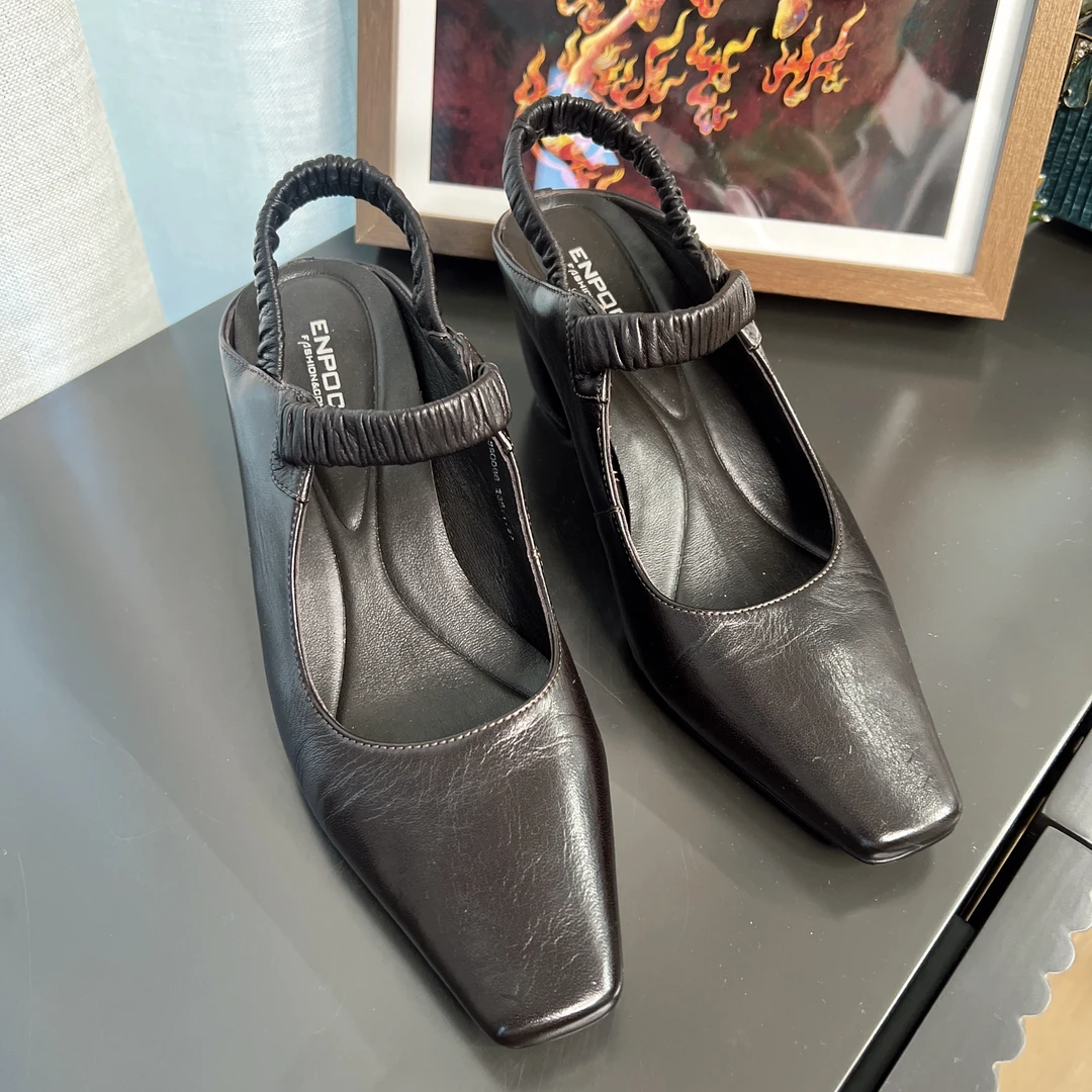 【高跟玛丽珍】打蜡胎羊皮五公分S29S390086百搭时尚休闲鞋-6.18