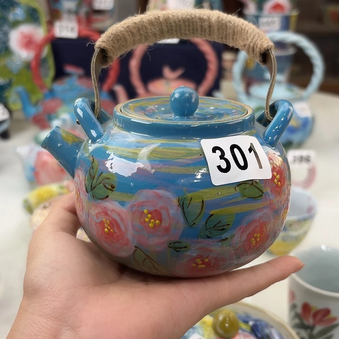 景德镇手绘高温釉下彩陶瓷茶具
