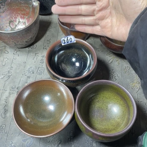 茶盏天***健建阳建盏微瑕柴烧