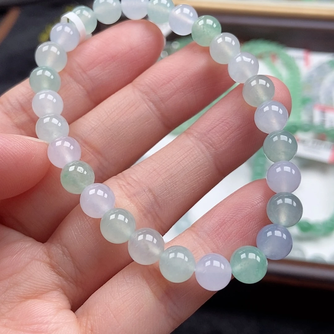 翡翠未镶嵌手串卡7