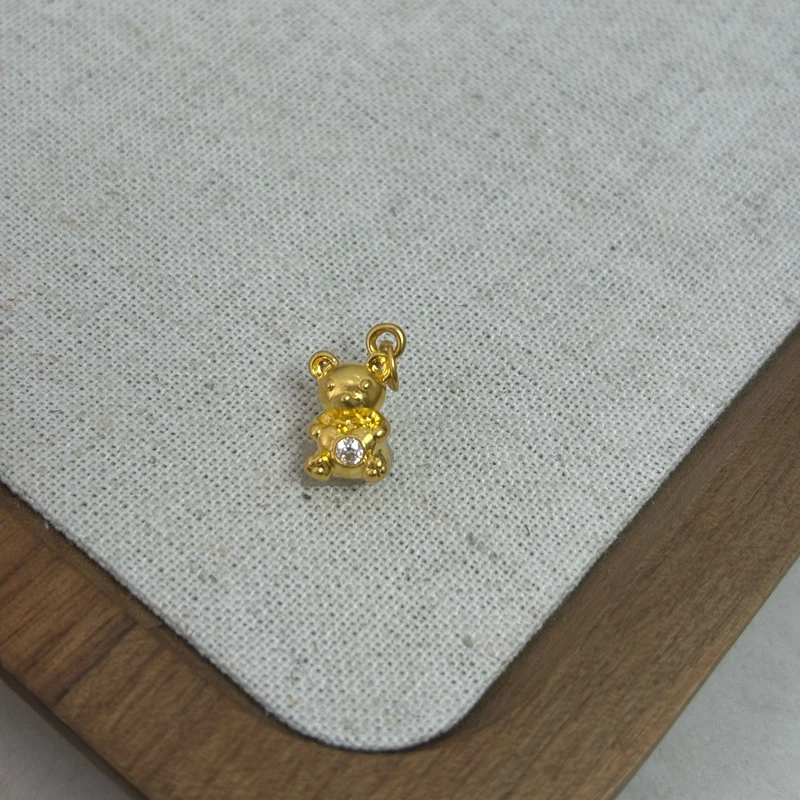 足金999镶钻小熊滴流设计（配件)-JFX1377
