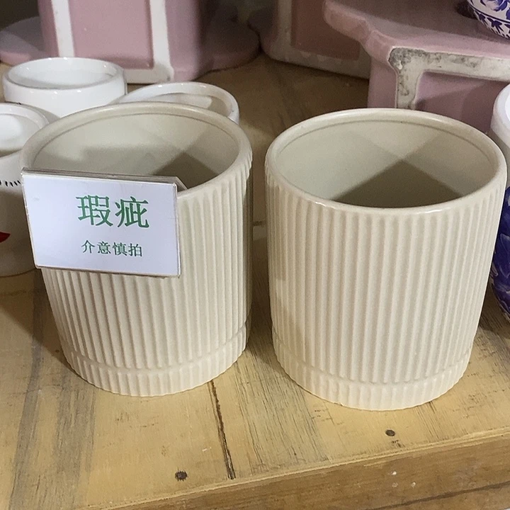 紫砂花盆多肉植物盆瑕疵有孔