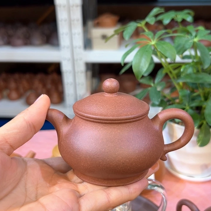 茶壶紫砂紫泥潘壶150c c