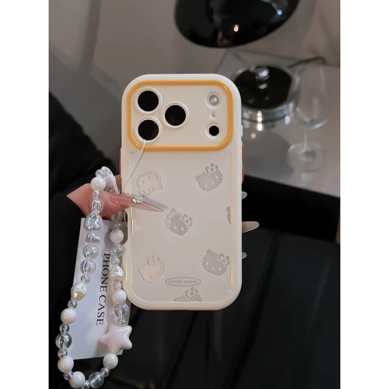 镂空Kt适用苹果17pro手机壳16pm奶油华为p80荣耀oppo小米简约vivo