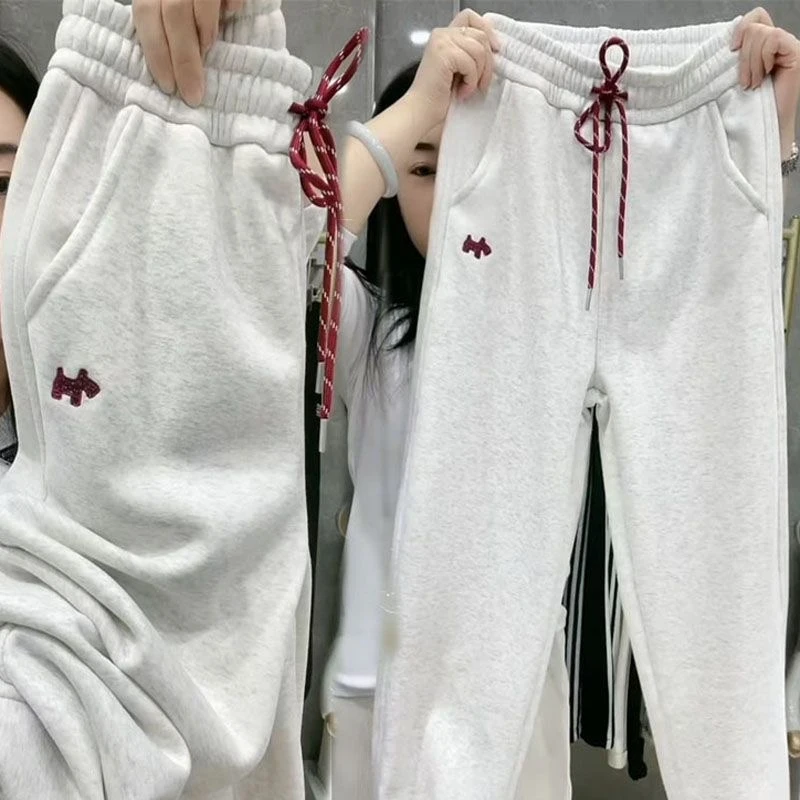 小个子冬季宽松遮肉运动裤卫女裤1797