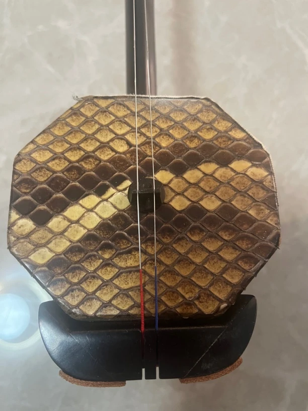 处理黑檀扁八角两用琴，自用琴