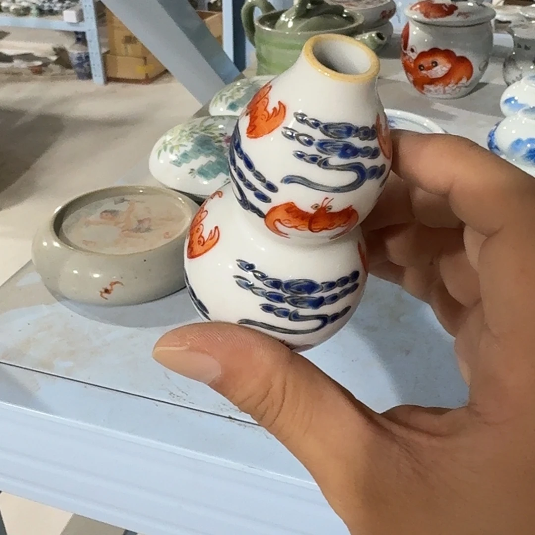 瓷片摆件手绘瓷器全部处理