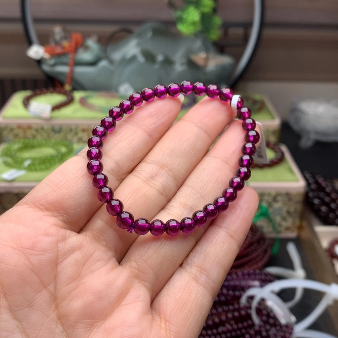 未镶嵌手串石榴石手串5.5