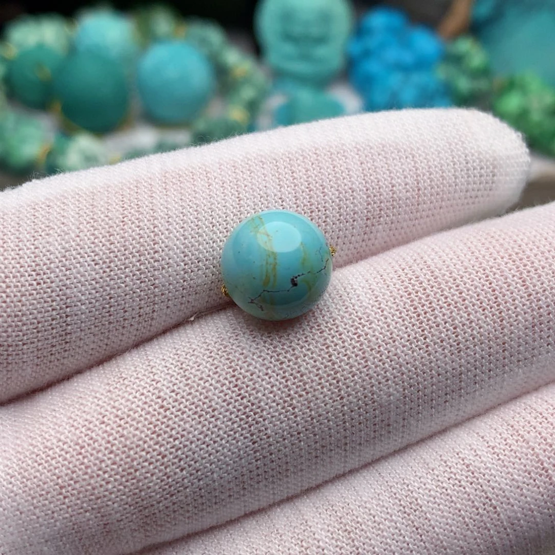 绿松石未镶嵌珠宝奇石10.3mm