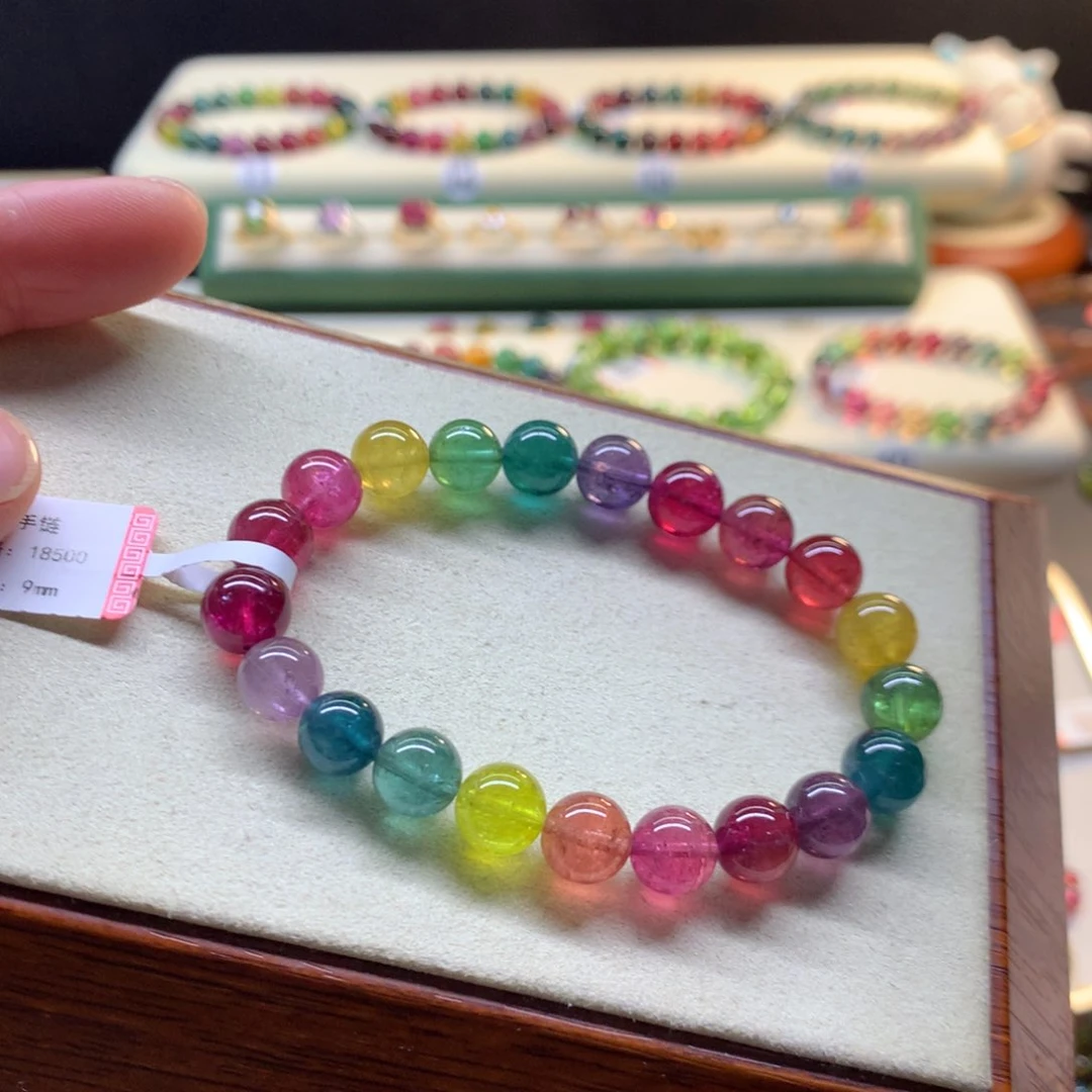 手链未镶嵌碧玺艳丽荧光彩虹