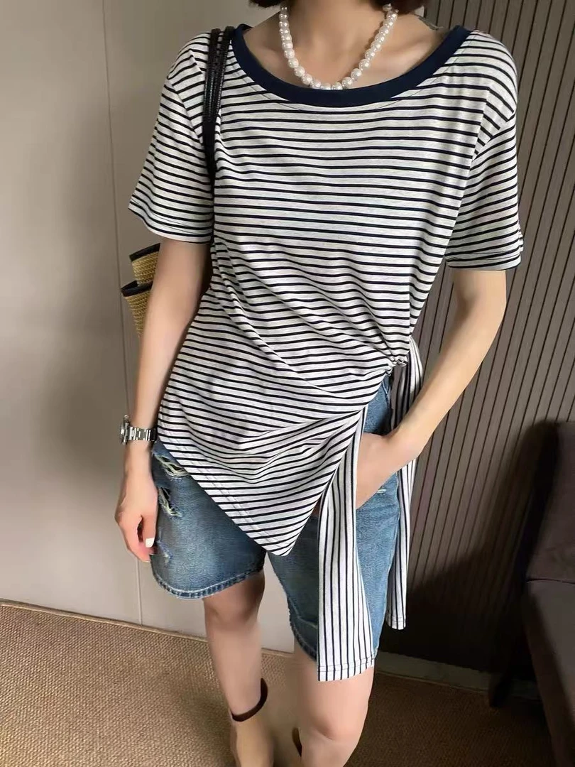 杨茹家新款7373条纹T恤