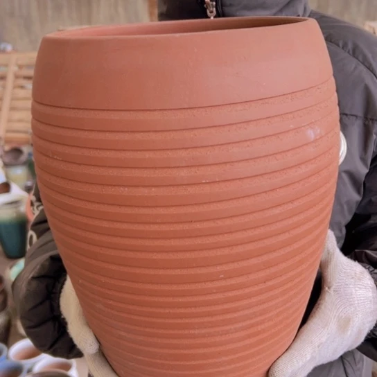 紫砂花盆高32口21————