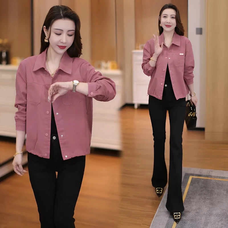 时尚休闲短外套女2025春秋新款小个子洋气上衣显瘦百搭春秋夹克衫