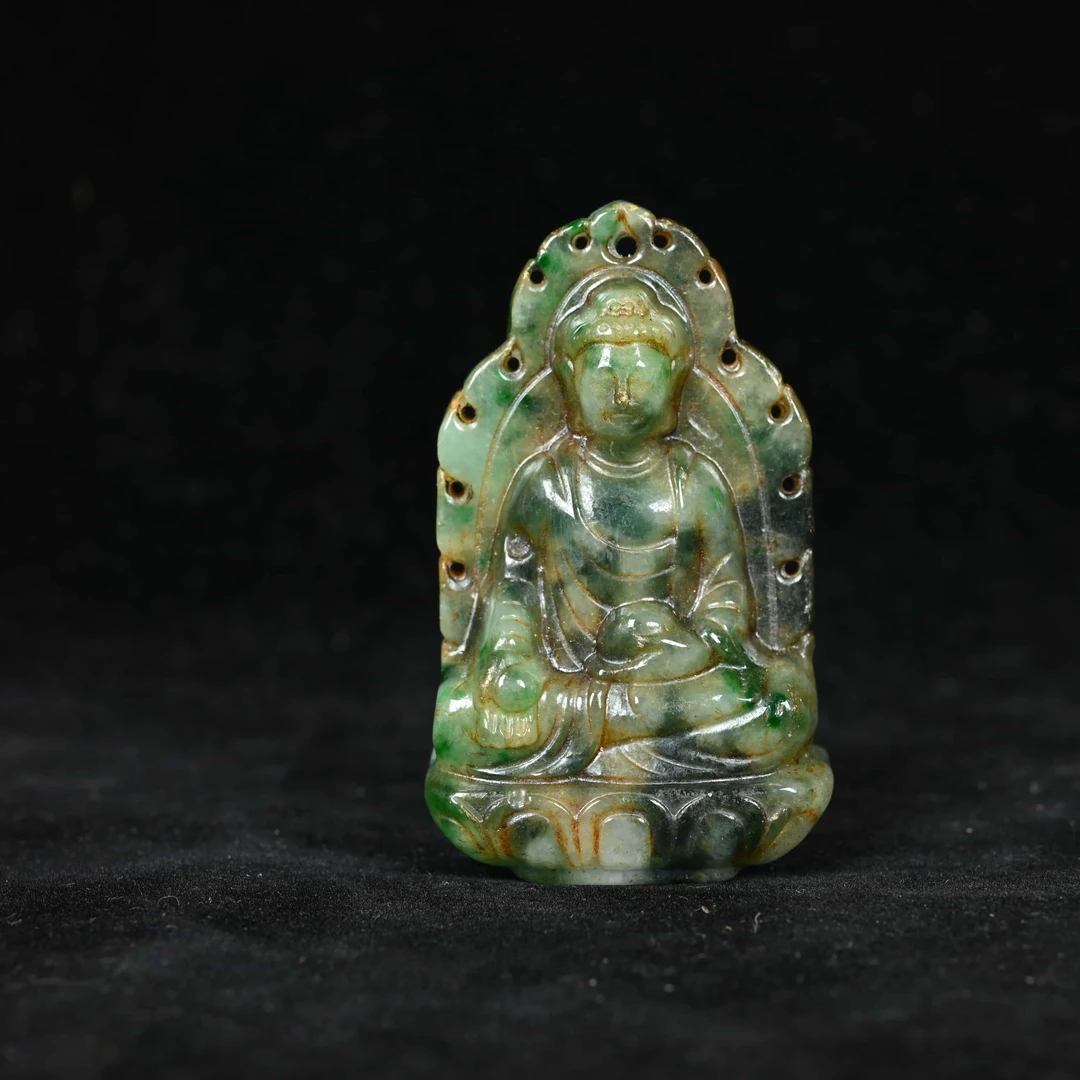 清代翡翠坐像药师佛/YQ.04312/集萃斋