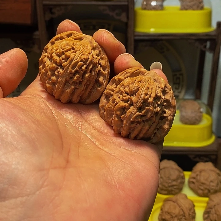 文玩核桃吊坠南*43.5全品楼精品对儿